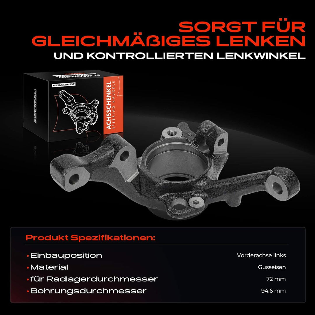 Achsschenkel Vorne Links für Cordoba Ibiza II Toledo I Polo 6KV2 Passat Caddy II Golf I II 1H1 1988-