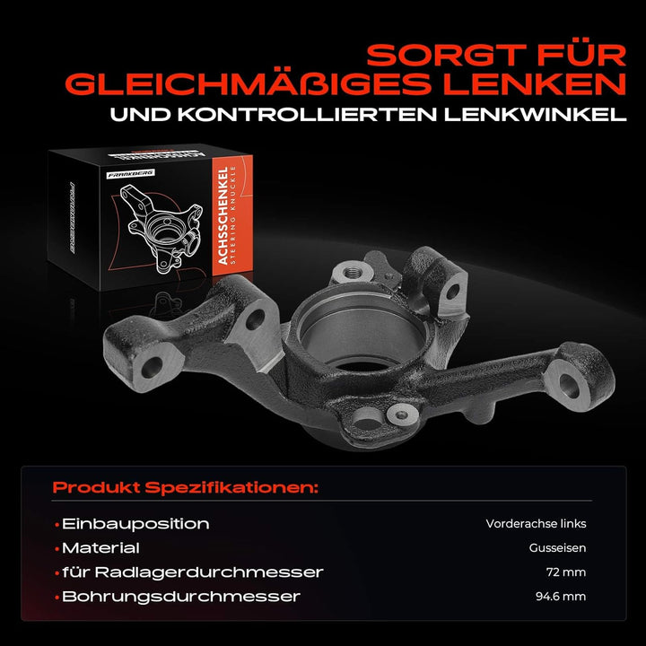 Achsschenkel Vorne Links für Cordoba Ibiza II Toledo I Polo 6KV2 Passat Caddy II Golf I II 1H1 1988-