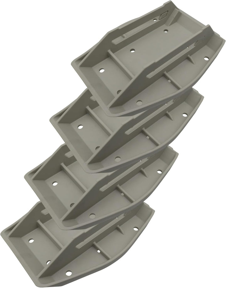 trailer parts4u 4 breite Stützplatten kompatibel mit Alko Stützen Bigfoot Wohnwagen Wohnwagenstützen