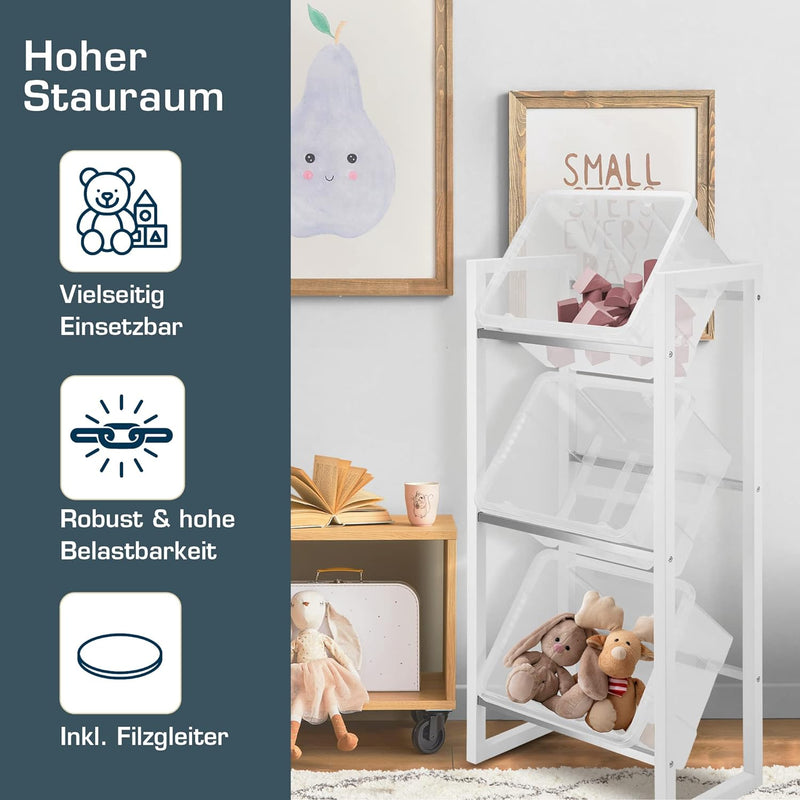 bomoe Design Getränkekistenregal stabiles FSC® Holz Weiss – 3 Getränkekisten – stilvolles Küchen Get