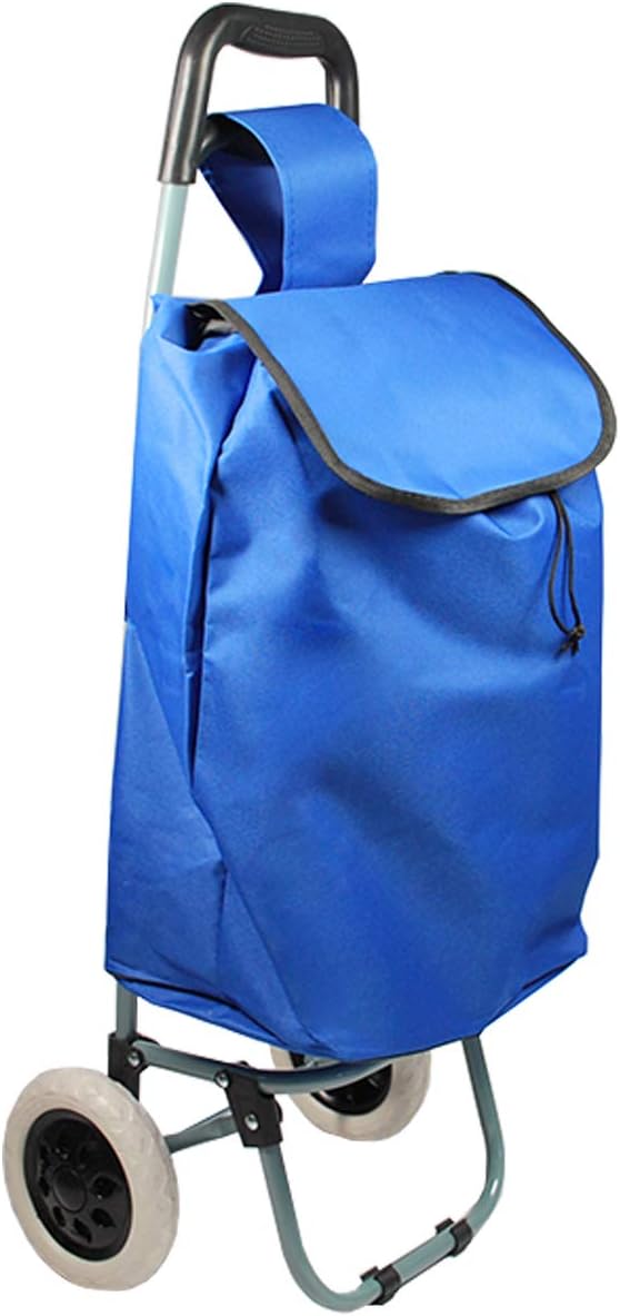 HELO Einkaufstrolley Trolley Einkaufswagen Handwagen Koffer Handgepäck Trolli Roller (Blau), Blau
