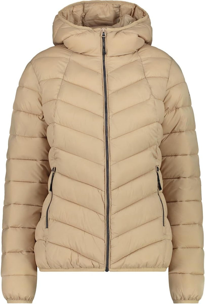 CMP Damen Damenjacke mit Fester Kapuze Wattierte Jacke XS Sesam, XS Sesam