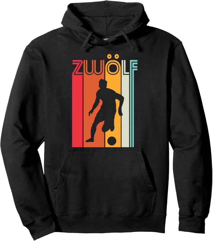 12. Geburtstag Fussball Fan Fussballer 12 Jahre Junge Kinder Pullover Hoodie
