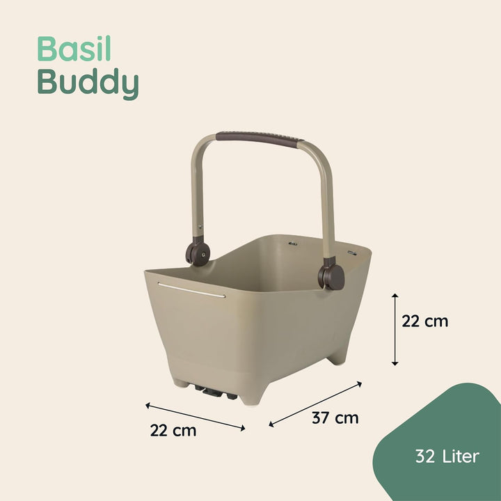 Basil Unisex-Adult Buddy Bicycle Basket 22.5 X 22 X 43 CM Braun, 22.5 X 22 X 43 CM Braun