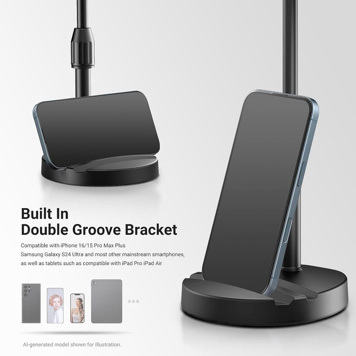 NEEWER Basics 5" LED Tisch Ringlicht mit Ständer, Monitorhalterung, 10W kompatibel mit iPhone, Compu