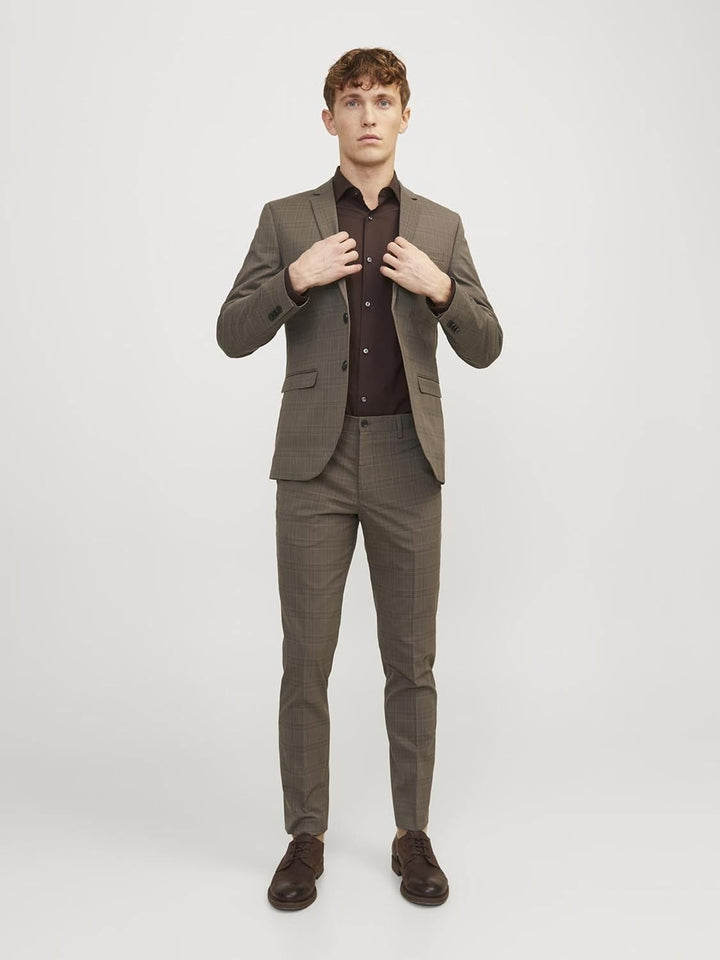 JACK & JONES Herren Jprfranco Check Suit Sn Anzug 52 Falcon/Checks:super Slim Fit, 52 Falcon/Checks: