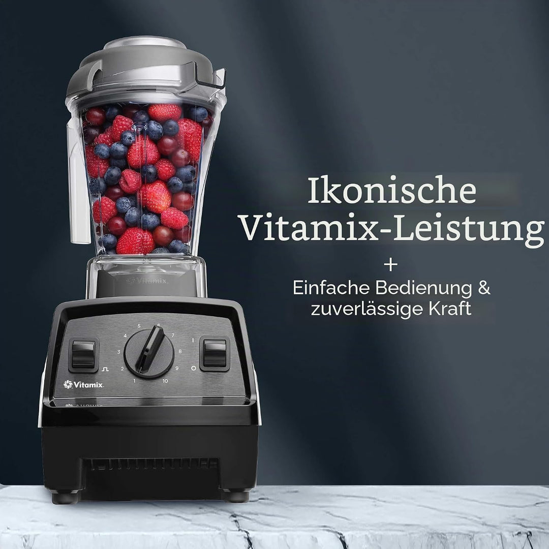 Vitamix E310 Explorian Mixer, professionelle Qualität, 1,4 l Behälter, Schwarz, Schwarz