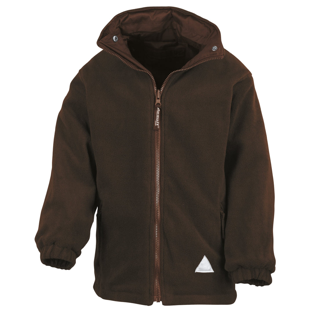 Result R160j Reversible StormDri 4000 Fleecejacke, Unisex, R160J 2X-Small/Size 2/3 Braun, 2X-Small/S