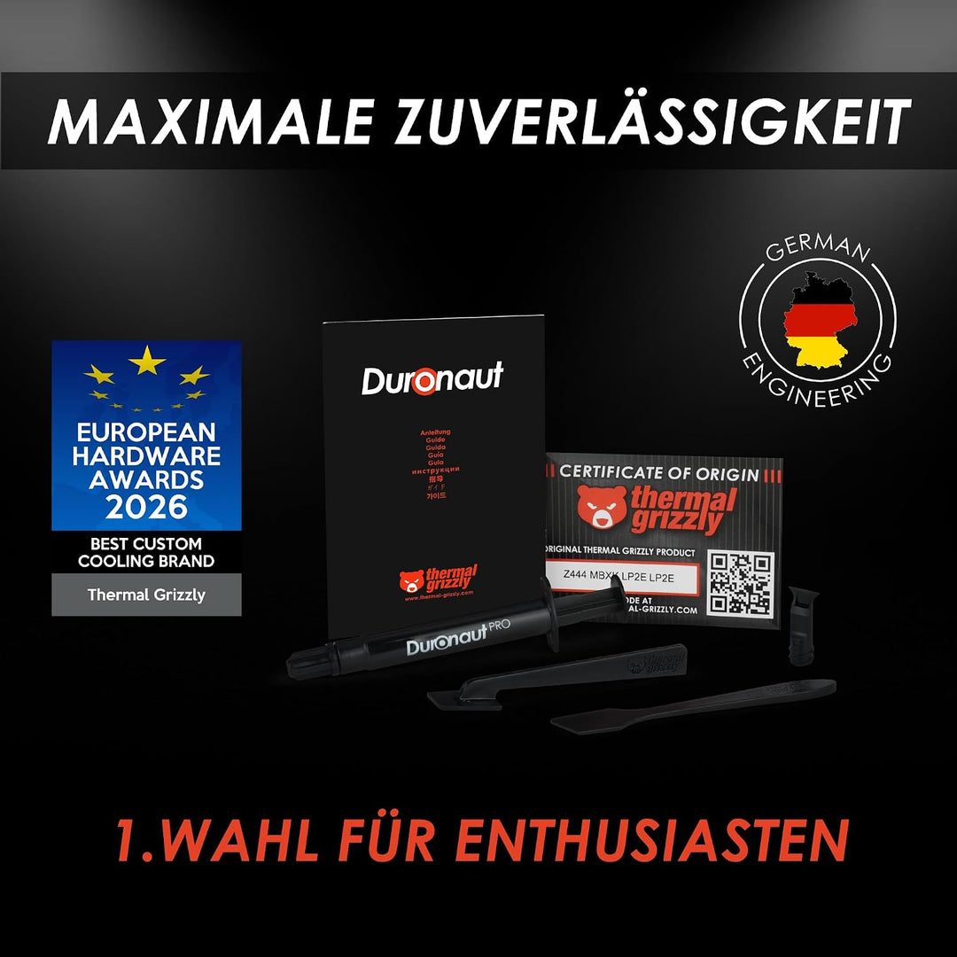 Thermal Grizzly Duronaut Pro - 2g Wärmeleitpaste - überragende Langzeitstabilität und Wärmeleitfähig