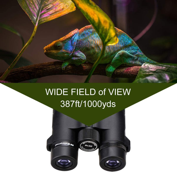 Svbony SV47 Fernglas, 8x32 Kompaktfernglas Wasserdichtes Nebelsicheres FMC-Objektiv Bak4-Prisma mit