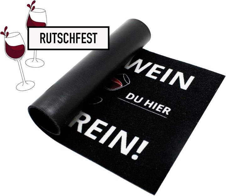 Close Up Fussmatte Ohne Wein kommst du Hier Nicht rein - Fussabtreter - 60x40 cm - schwarz