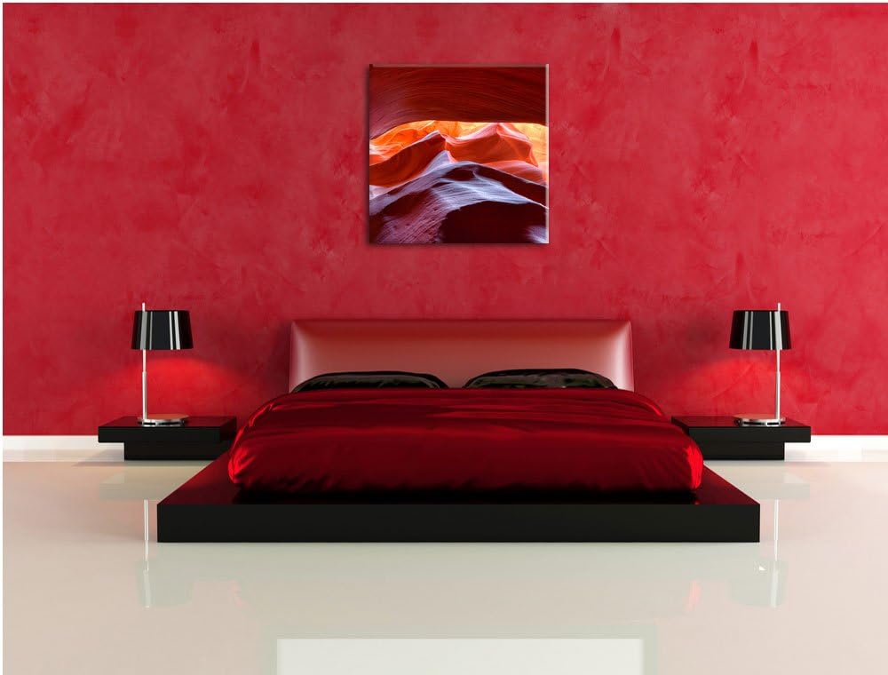 Antelope Canyon Arizona, Format: 70x70 auf Leinwand, XXL riesige Bilder fertig gerahmt mit Keilrahme