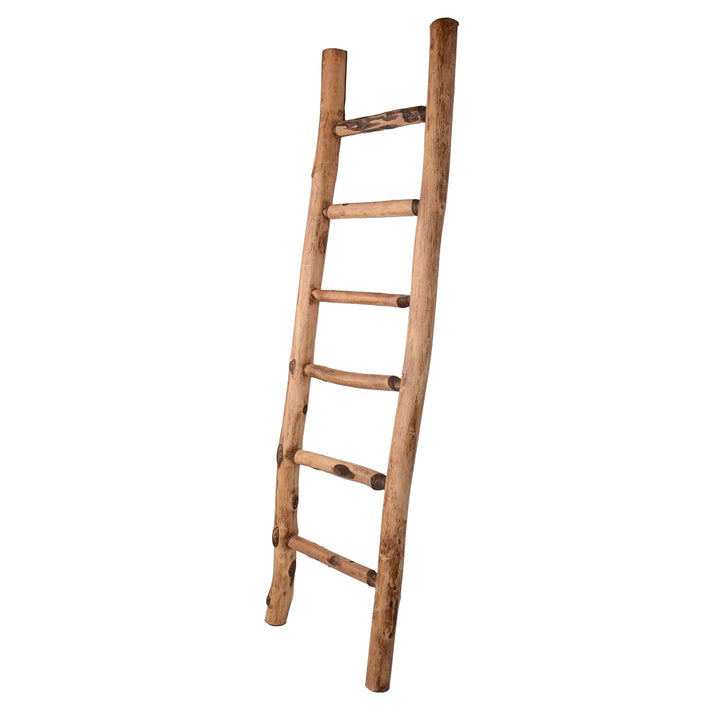 UNUS Dekoleiter Holzleiter Deko Leiter Wand Dekoration Handtuchhalter 150cm 6 Stufen Old Look Old Lo