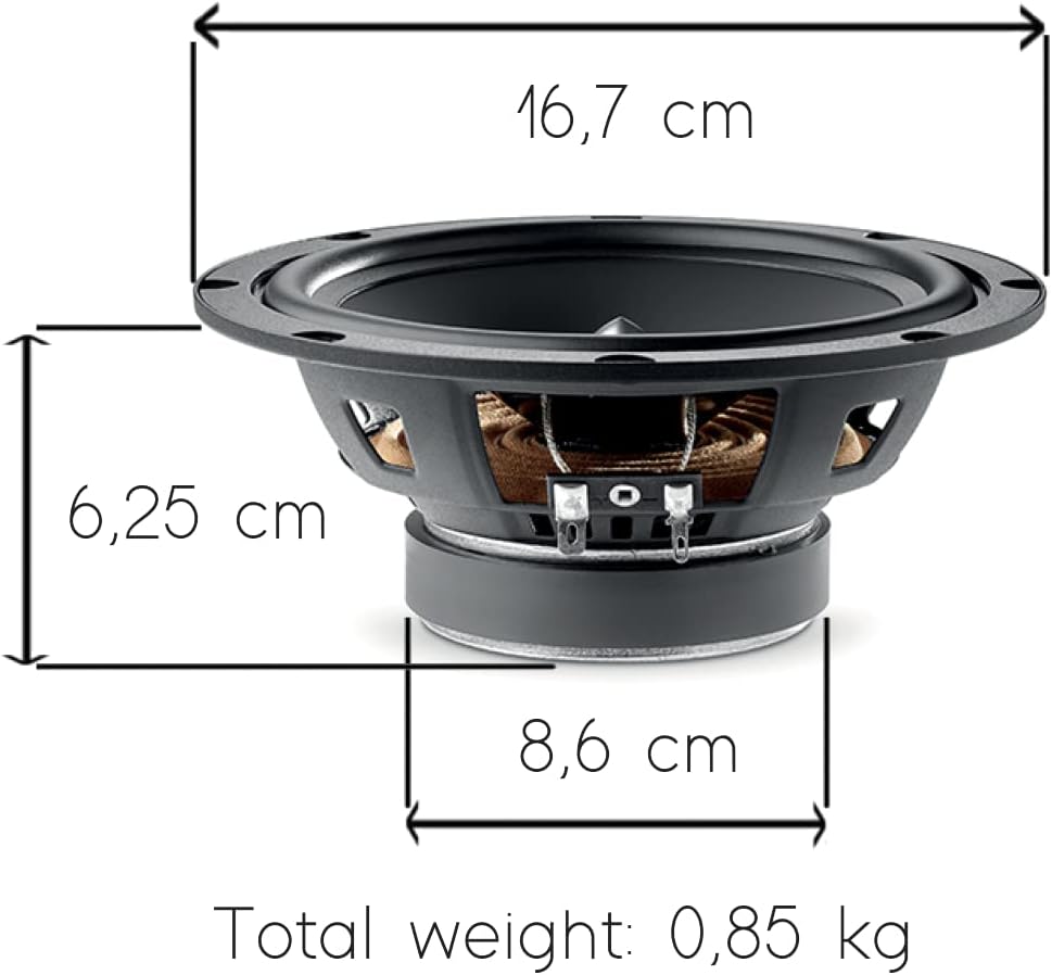 1 kit 2 Wege Focal Auditor ASE-165 ASE165 6,5" 16,5 cm 60 watt rms 120 watt max mit 2 tieftönern 2 h
