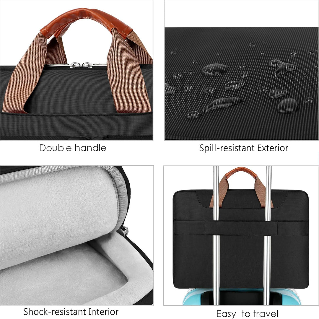 Lacdo 360° Rundumschutz Laptop Schultertasche Hülle für 13 Zoll Neu MacBook Pro M2/M1 2022-2012, 13