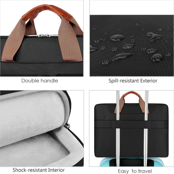 Lacdo 360° Rundumschutz Laptop Schultertasche Hülle für 13 Zoll Neu MacBook Pro M2/M1 2022-2012, 13