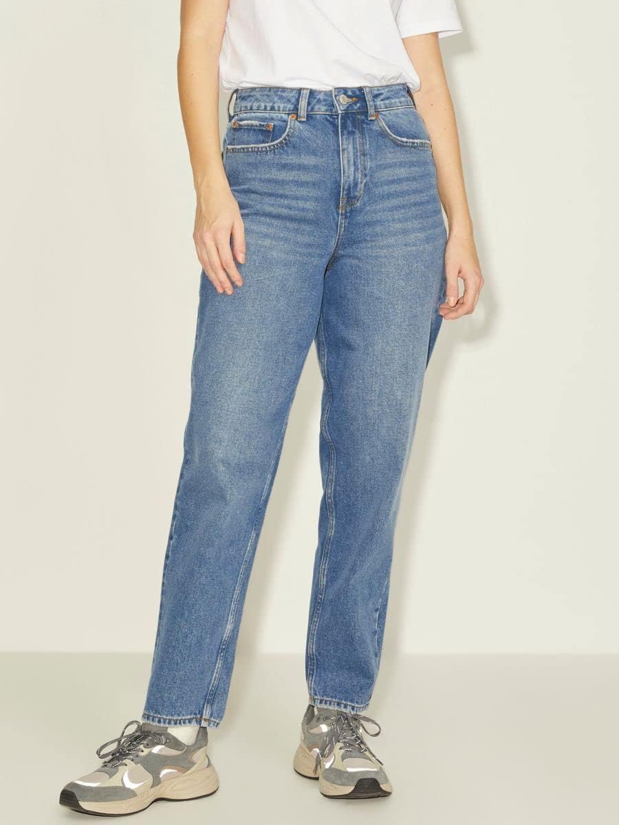 JACK & JONES Damen Jjxx Jxlisbon Mom Hw Cre4005 Jeans, Blue Denim, 28W / 32L EU