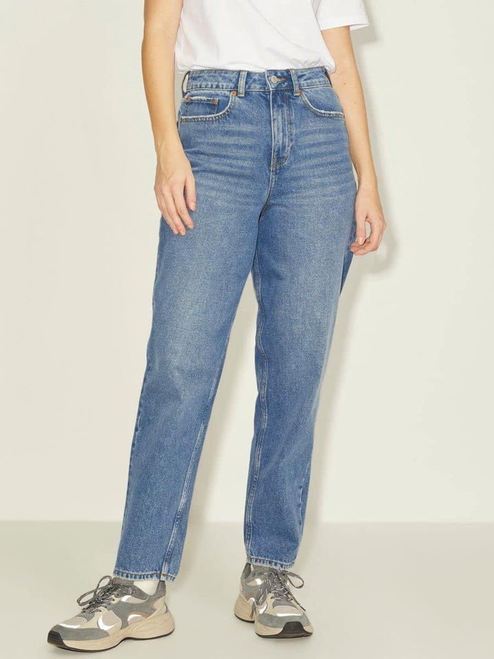 JACK & JONES Damen Jjxx Jxlisbon Mom Hw Cre4005 Jeans, Blue Denim, 28W / 32L EU