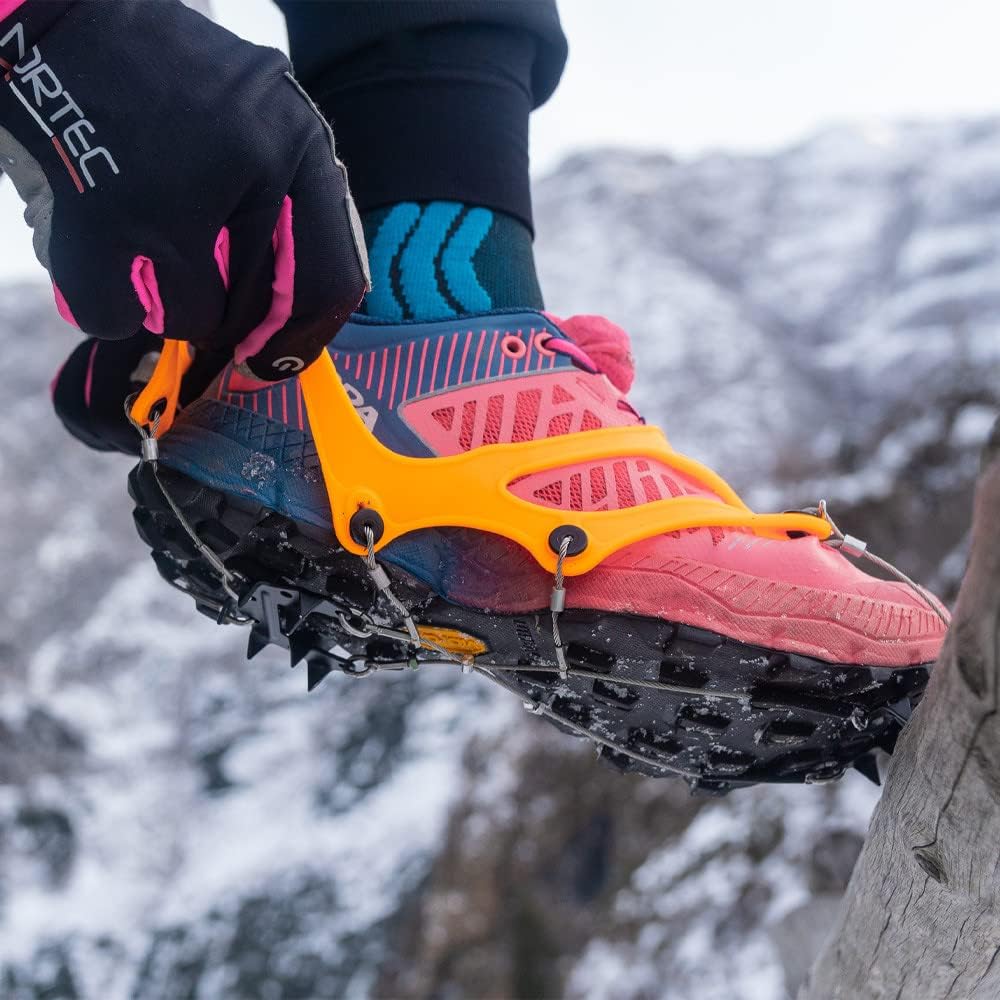 Nortec Steigeisen Trail 2.1 Made in Italy für winterliche Trail-Rennen Winterrennen auf EIS und Schn