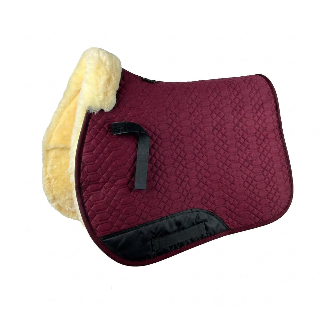 Engel Reitsport Lammfell Schabracke Fully Lined SCHABRA2-VSS-BOR-MED Stoff Bordeauxrot Fell med. Vie