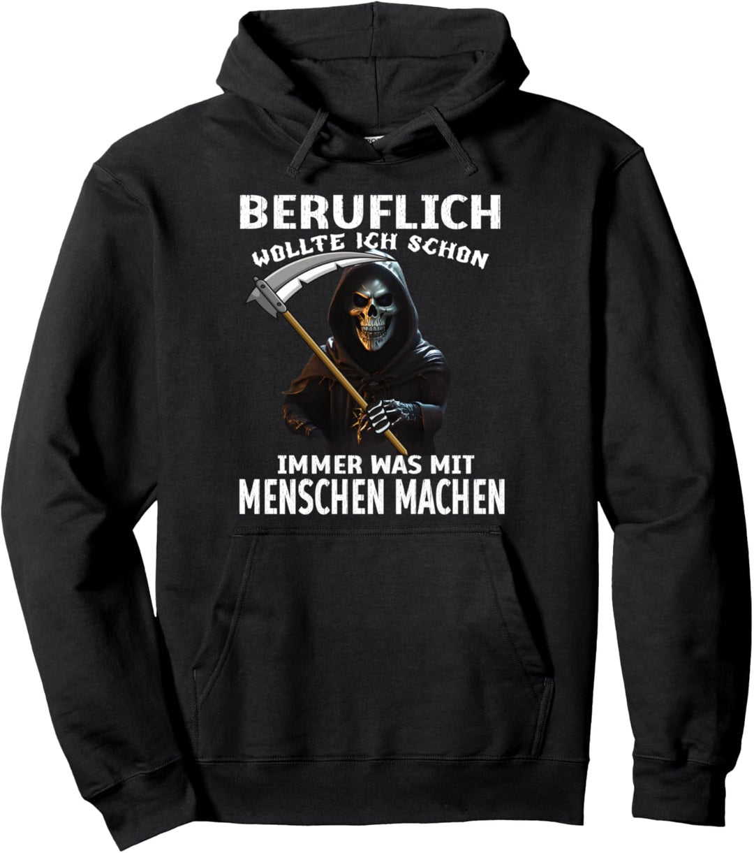 Halloween Kostüm Sensenmann Zombie Lustige Sarkasmus Spruch Pullover Hoodie