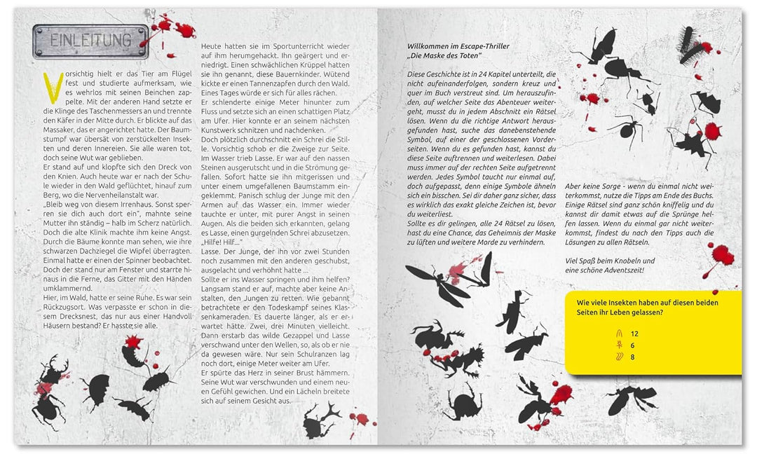 Escape-Adventskalender - Die Maske des Toten: Weihnachts-Thriller mit Seiten zum Auftrennen (Escape-