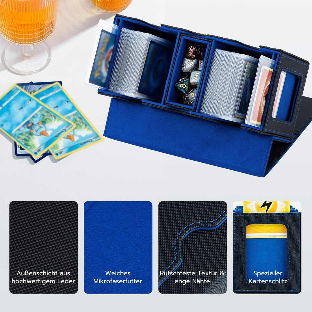 Doppelschicht Card Deck Box für MTG, 2 Commander Displays, passt für 200 Doppelt Eingehüllte Kartens
