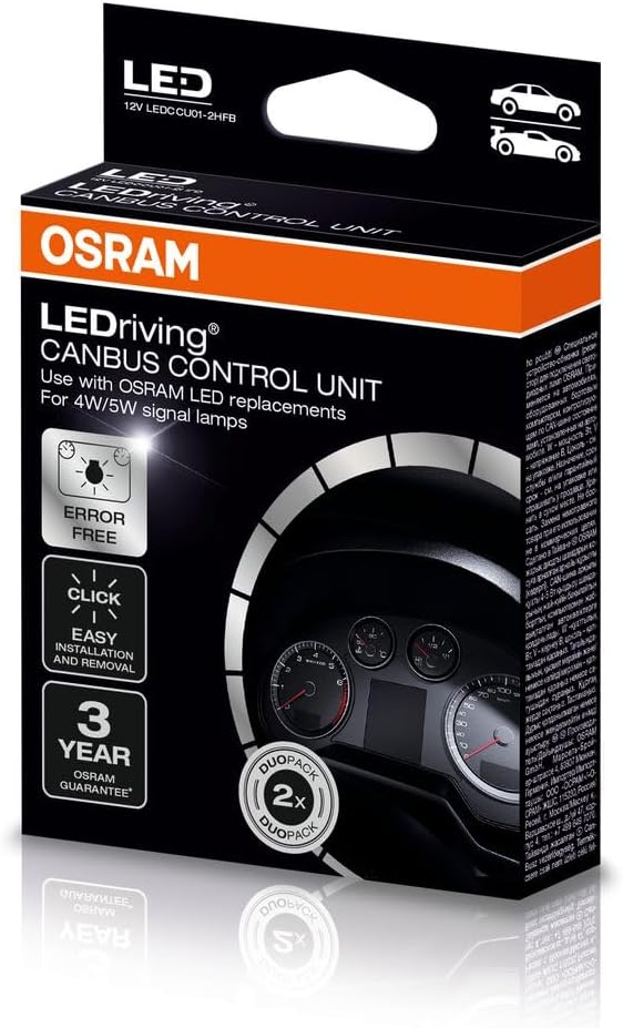 Osram LEDCCU01 LEDriving Lampe Canbus Control Unit 5W, 1er Faltschachtel, Anzahl 2 5 Watt, 5 Watt