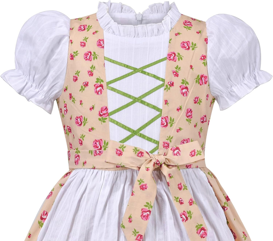 Sunny Fashion Mädchen Deutsche Dirndl Kleid Kostüme Zum Bayerisches Oktoberfest Jahrgang Rosa Gr. 11