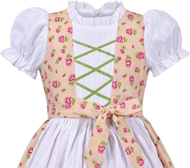 Sunny Fashion Mädchen Deutsche Dirndl Kleid Kostüme Zum Bayerisches Oktoberfest Jahrgang Rosa Gr. 11