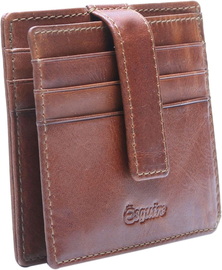Esquire Oslo Kreditkartenetui RFID Leder 10 cm Brown Einheitsgrösse, Brown Einheitsgröße