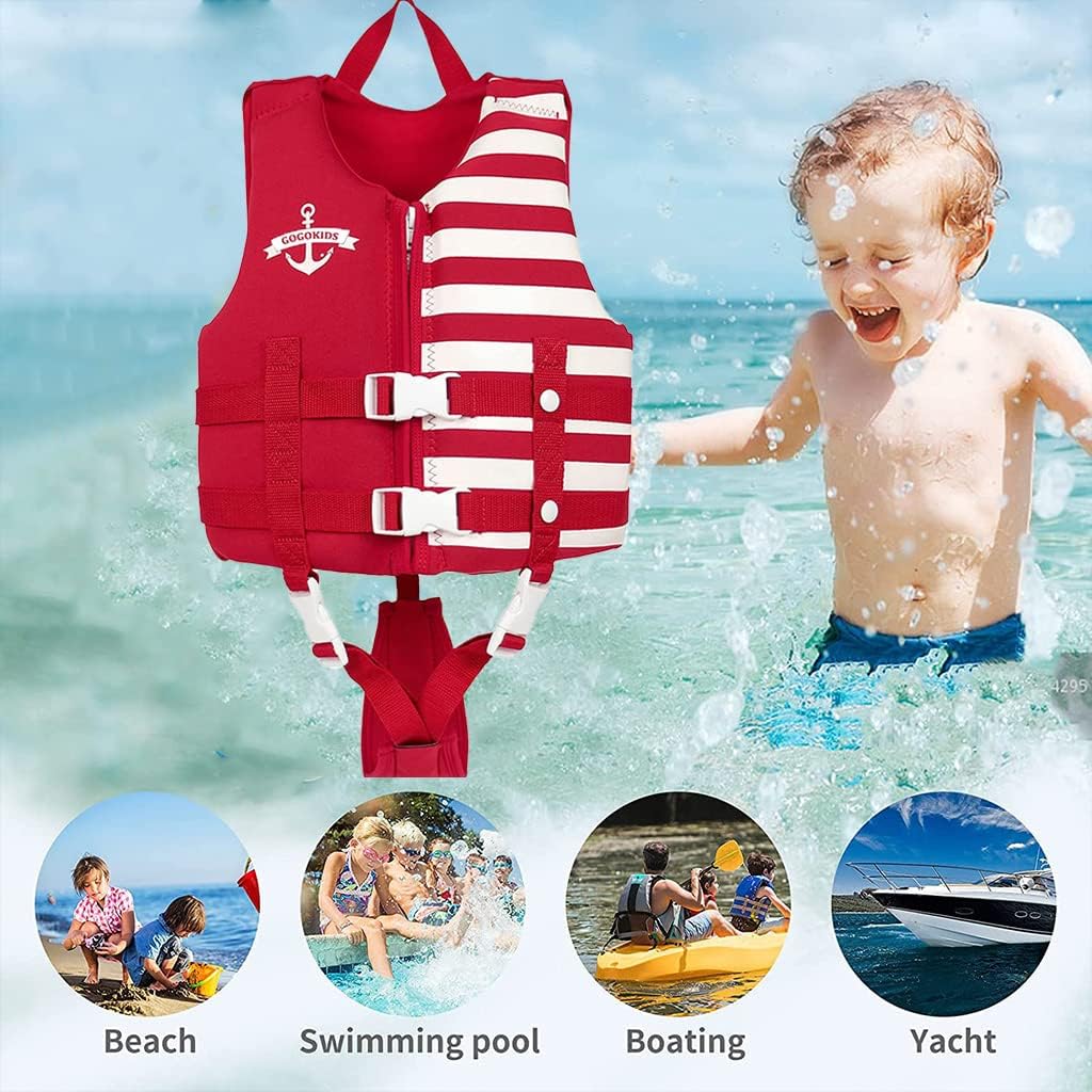 Kinder Schwimmweste Neopren Weste Schwimmjacke Kleinkinder Jungen Mädchen Bademode Schwimmen Jacke S