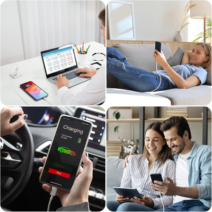 USB C Ladegerät, 25W PD 3.0 Power Adapter Ladekabel iPhone,2Pack Schnellladegerät Stecker mit 2M Kab