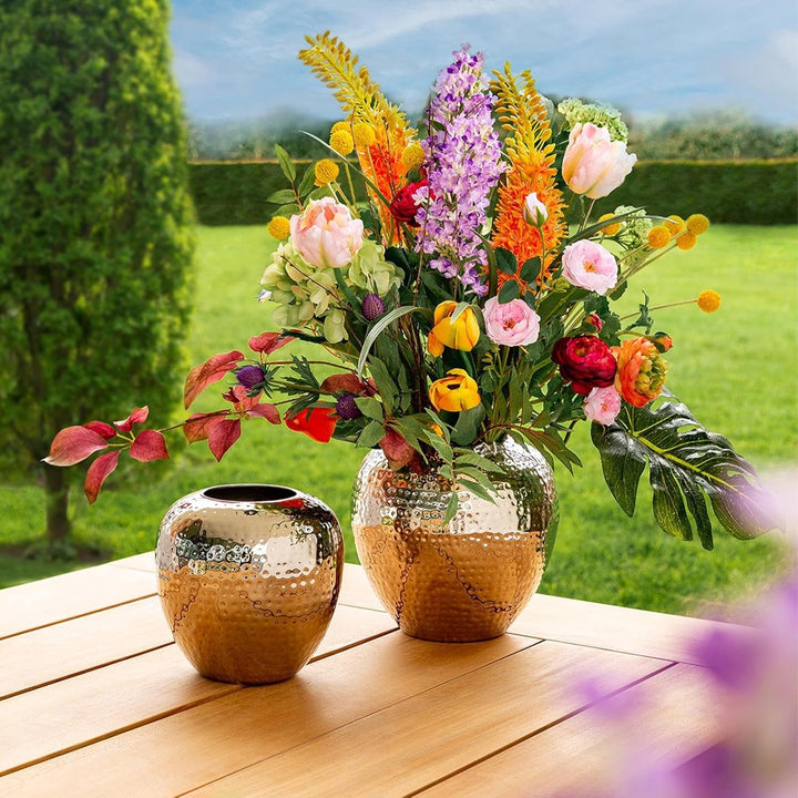 Fink 157014 LOSONE Vase, Edelstahl 25cm Silberfarben / Vernickelt, 25cm Silberfarben / Vernickelt
