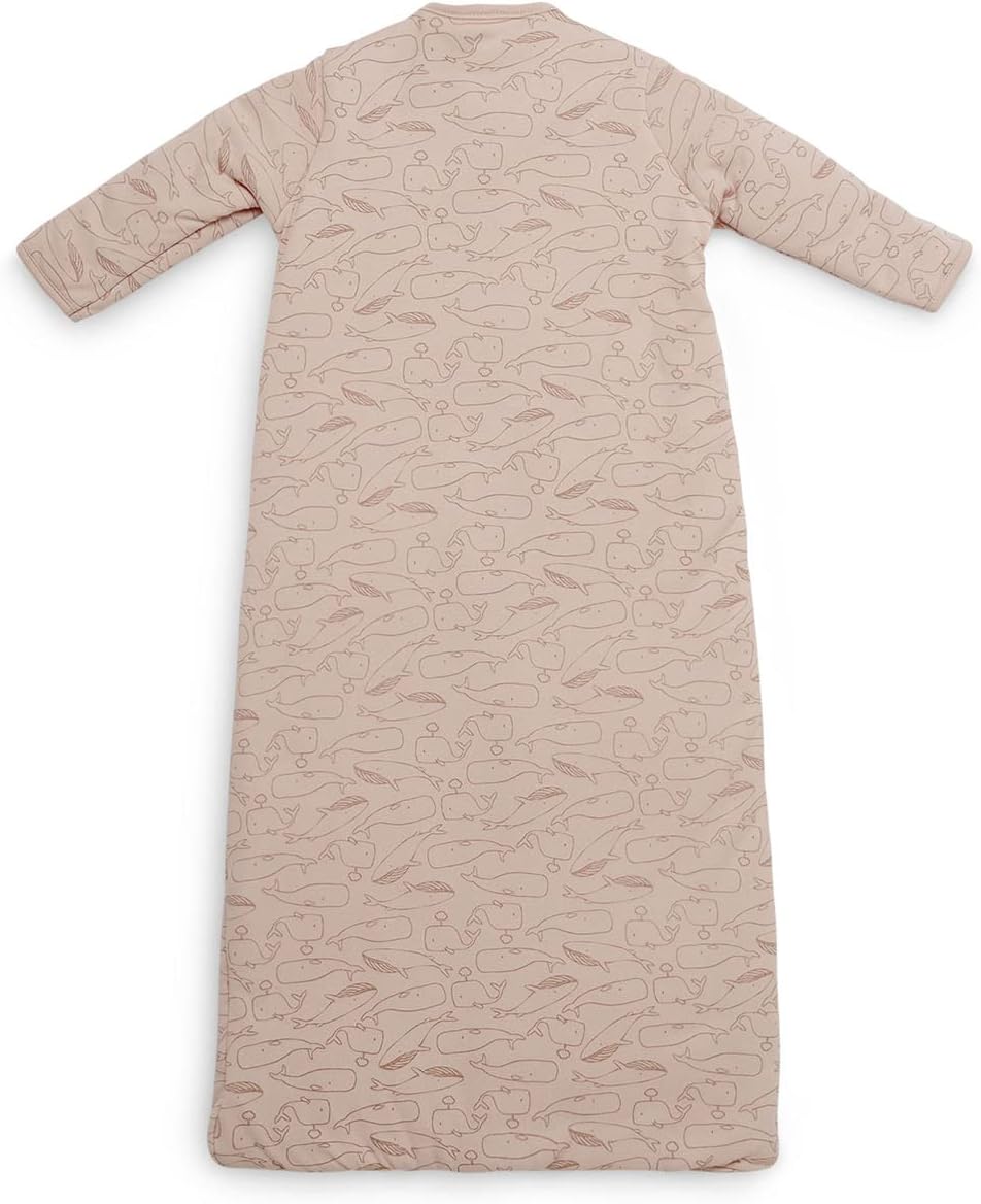 Jollein Unisex Baby Ganzjahres Schlafsack Whales, Pale Pink 110 cm, Whales, Pale Pink 110