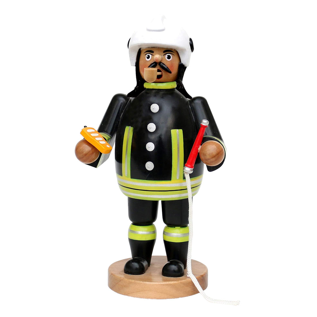 Dekohelden24 Holz Räuchermann/Räuchermännchen als Feuerwehr, L/B/H: 12 x 9,5 x 22 cm, Feuerwehrmann,