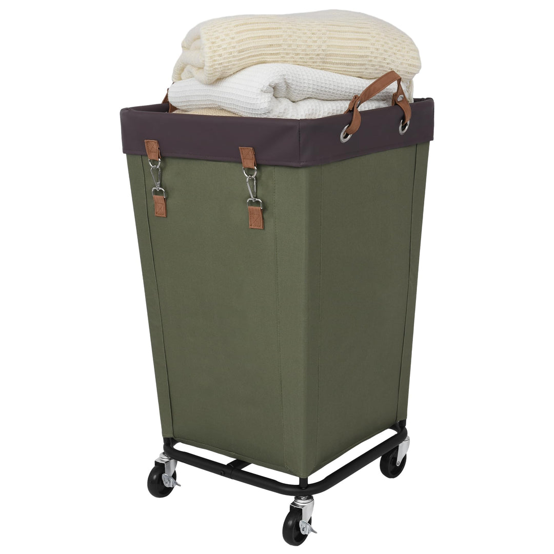 StorageWorks 160 L Wäschesammler mit Rädern, grosser Wäschekorb mit Rollen für Wäsche, Wäschewagen m