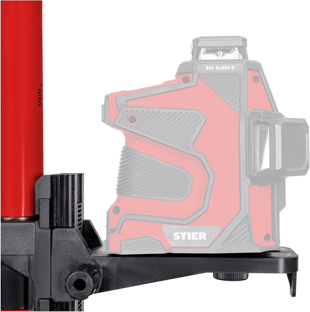 STIER Teleskopstange für Kreuzlinienlaser 360 cm, Lasermessgeräte & Zubehör, 20 - max. 365 cm Höhe,