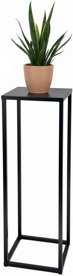 Pflanzenständer Ferro - 24x24x100cm - Farbe Schwarz - für Zimmerblumen - Metallregal - Dekorativer T