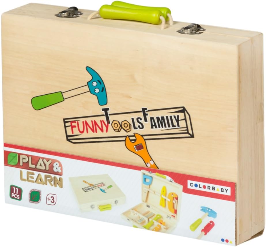 COLORBABY Werkzeugkoffer, Holz (Farbe Baby 43616)