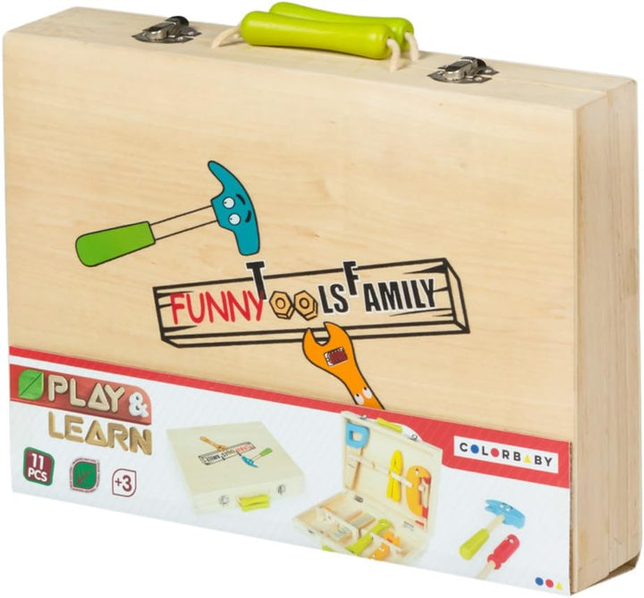 COLORBABY Werkzeugkoffer, Holz (Farbe Baby 43616)