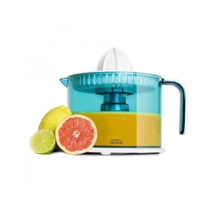 Cecotec elektrische Zitrusentsafter ZitrusEasy - Leistung 40 W, 1 Liter Kanne, BPA Free, doppelte Dr