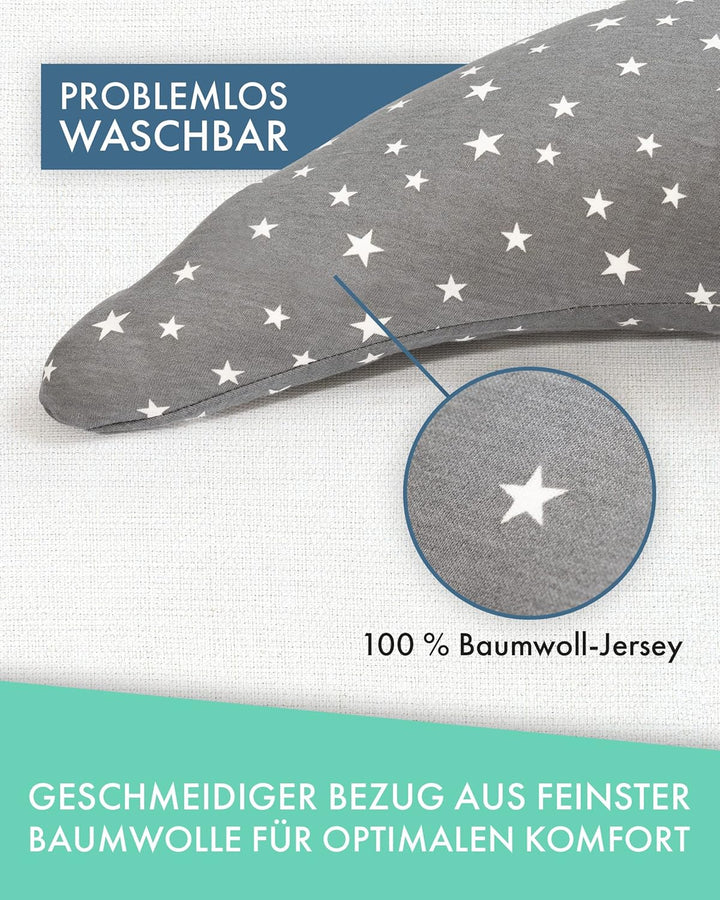 pic Bear Stillmond Ersatzbezug - hochwertige anschmiegsame Jersey Baumwolle für Schmusekissen - Stil