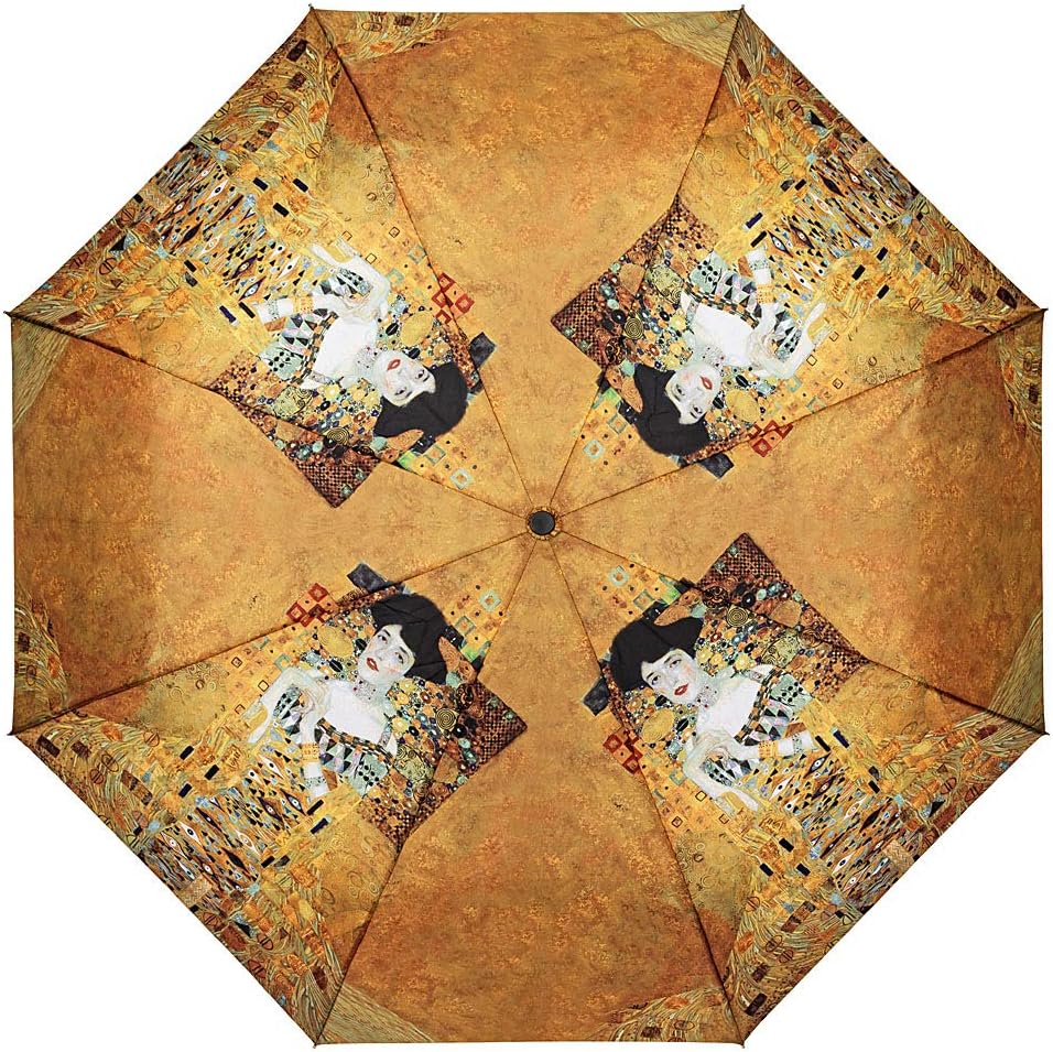 VON LILIENFELD Taschenschirm Regenschirm Gustav Klimt: Adele Windfest Auf-Zu-Automatik Stabil Leicht