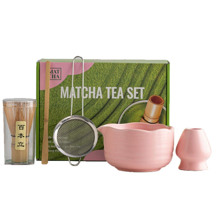 Premium Matcha Set – Matcha Schale, Bambusbesen und Matcha-Löffel Filterlöffel Matcha Set– Vollständ