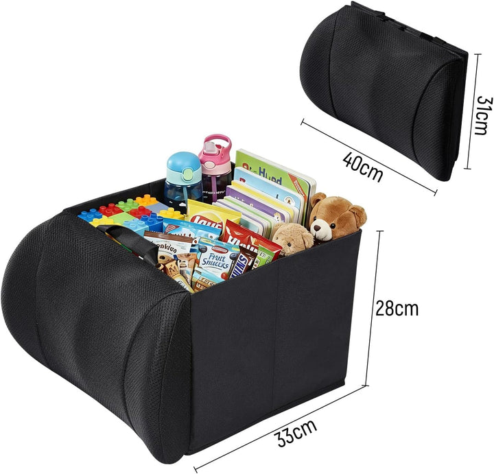 2-in-1 Klappbarer Kofferraum-Organizer mit Lendenkissen-Funktion - Robuste faltbare Box als Sitz- un
