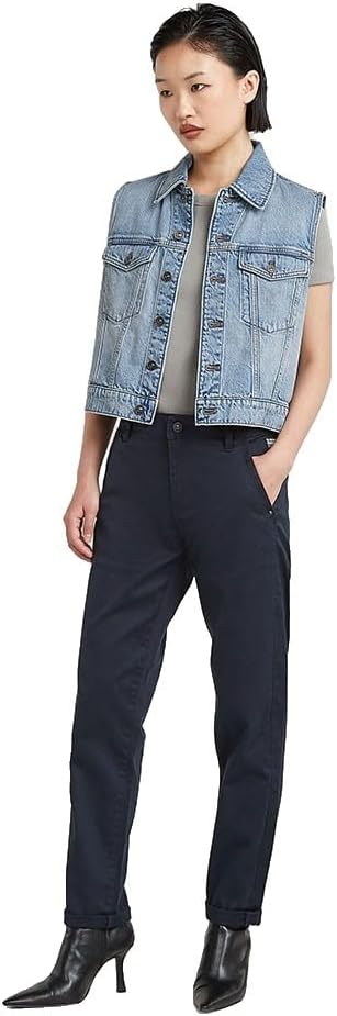 G-STAR Damen Kate Boyfriend Chino 23W / 30L Blau (Salute D25257-c105-c742), 23W / 30L Blau (Salute D
