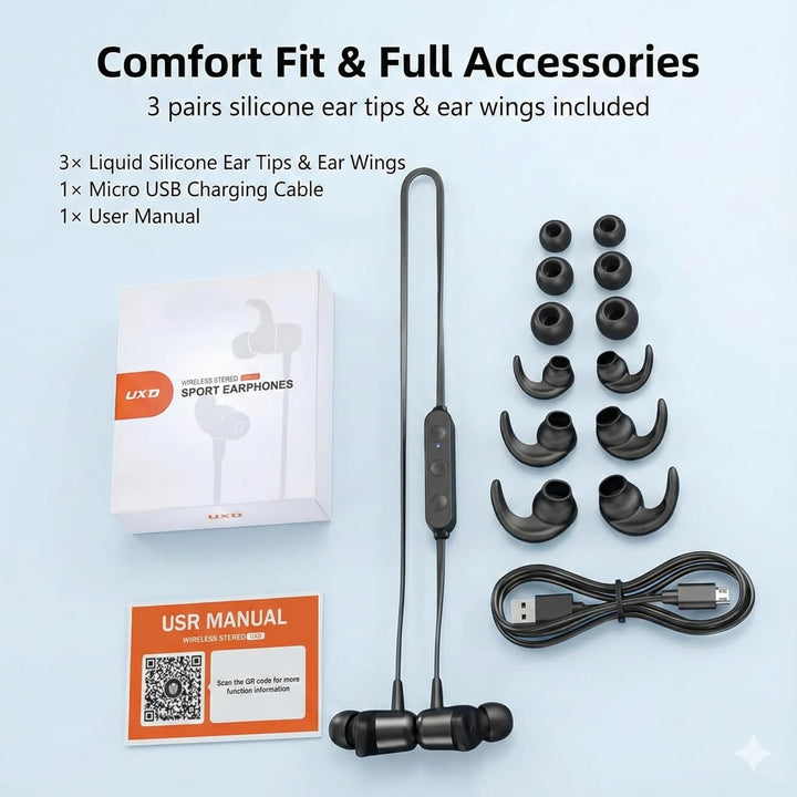 Bluetooth Kopfhörer Kabellos 5.0 Sport, 20 Std Spielzeit, IPX7 Wasserdicht, In-Ear Kopfhörer mit Mik