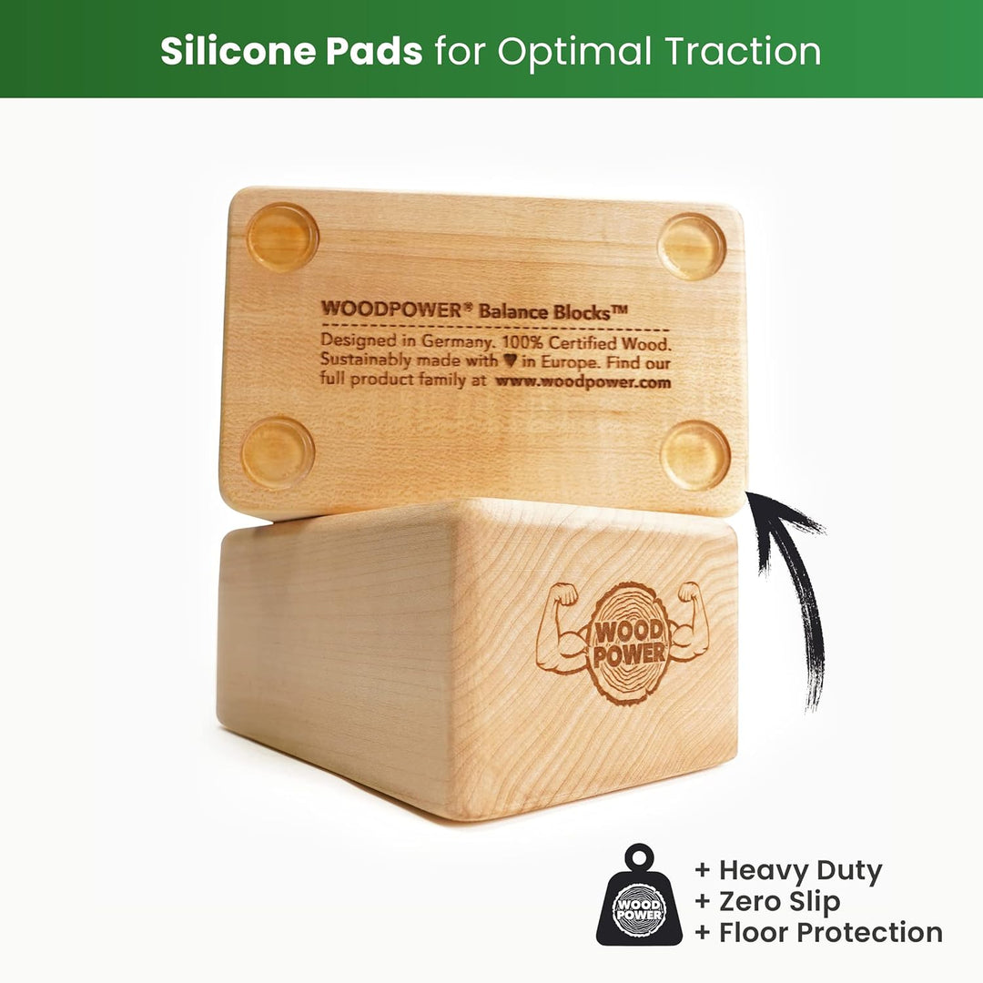 WOODPOWER BalanceBlocks - I Handstand-Klötze &amp; Yoga Block in einem - unterstütze Deine Handgelenke b