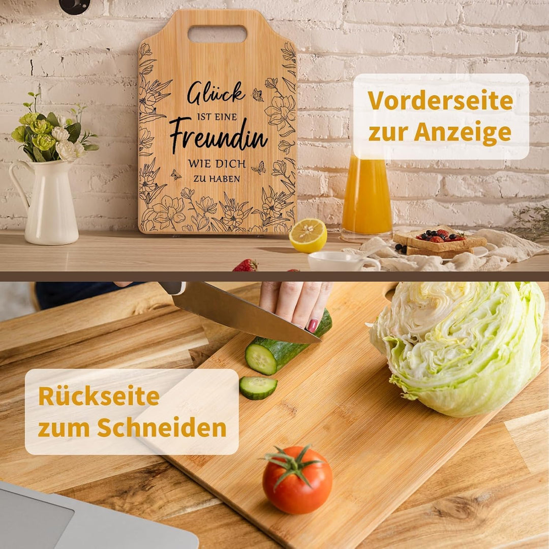 JOYVADO Beste Freundin Geschenke, Geschenke für Freundin, Bambus Schneidebrett Weihnachtsgeschenke f